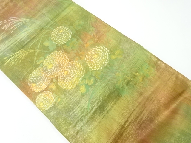 JAPANESE FUKURO OBI / WOVEN KIKU
